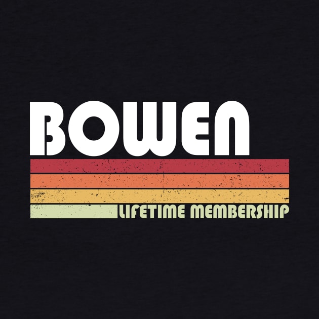 BOWEN Lifetime Membership Family Name by Salimkaxdew